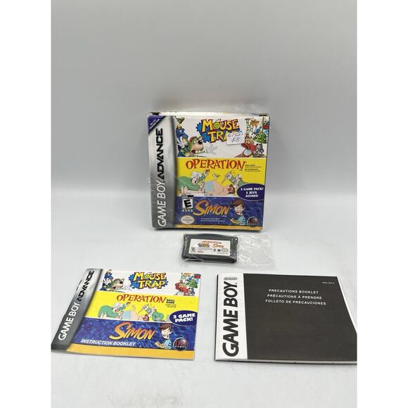 Mouse Trap / Operation / Simon GBA Game Boy Complete CIB Good Condition! - Picture 2 of 13